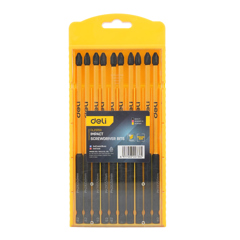 سر پیچ گوشتی چهارسو دلی مدل DL251150 بسته 10 عددی